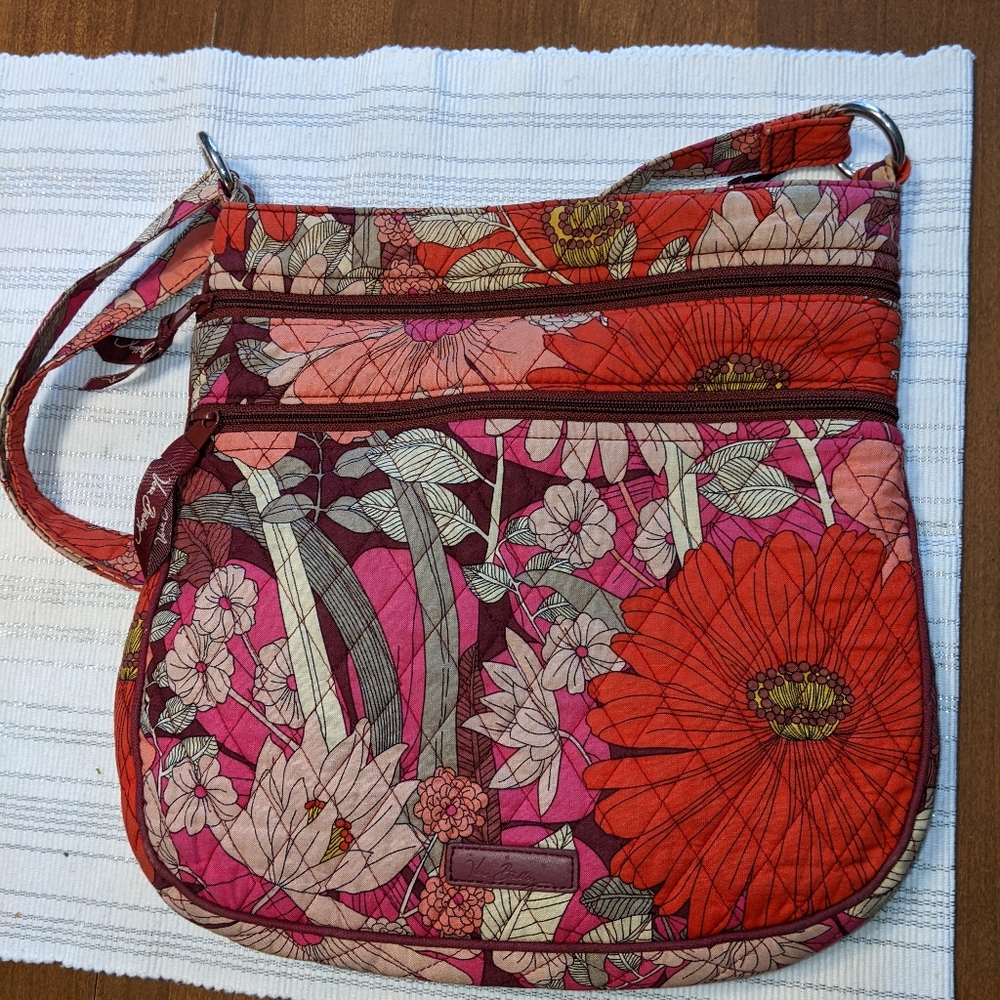 Vera Bradley Triple Zip Hipster Crossbody Bag
